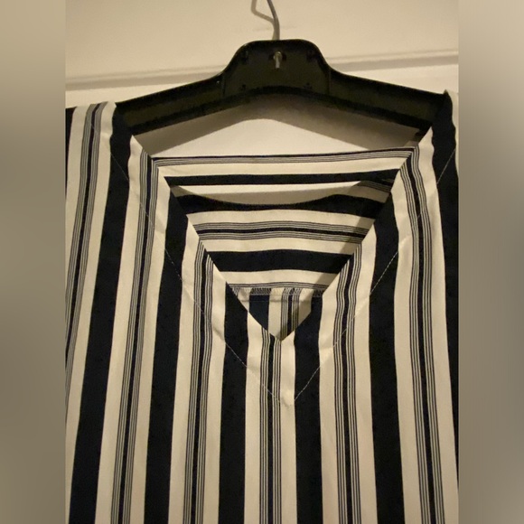 LOFT striped bar back blouse large - Picture 3 of 7